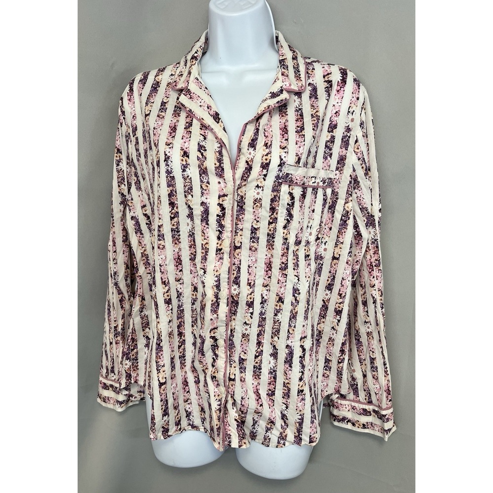 Victoria's Secret Pijamas Top Sz Small Floral Button Down